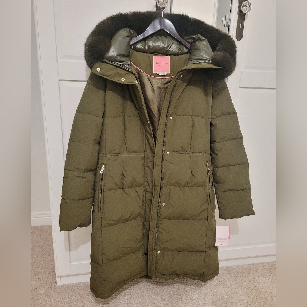 Kate Spade Down Feather Coat NWT Large